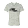 White Marble Unisex Jersey Short-Sleeve V-Neck T-Shirt Thumbnail
