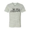 White Marble Unisex Jersey Short-Sleeve V-Neck T-Shirt Thumbnail