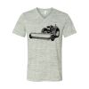 White Marble Unisex Jersey Short-Sleeve V-Neck T-Shirt Thumbnail