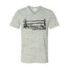 White Marble Unisex Jersey Short-Sleeve V-Neck T-Shirt Thumbnail