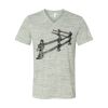 White Marble Unisex Jersey Short-Sleeve V-Neck T-Shirt Thumbnail