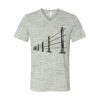 White Marble Unisex Jersey Short-Sleeve V-Neck T-Shirt Thumbnail