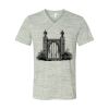 White Marble Unisex Jersey Short-Sleeve V-Neck T-Shirt Thumbnail