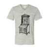 White Marble Unisex Jersey Short-Sleeve V-Neck T-Shirt Thumbnail