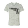 White Marble Unisex Jersey Short-Sleeve V-Neck T-Shirt Thumbnail