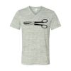 White Marble Unisex Jersey Short-Sleeve V-Neck T-Shirt Thumbnail