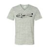 White Marble Unisex Jersey Short-Sleeve V-Neck T-Shirt Thumbnail