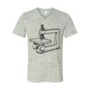 White Marble Unisex Jersey Short-Sleeve V-Neck T-Shirt Thumbnail