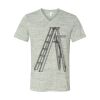 White Marble Unisex Jersey Short-Sleeve V-Neck T-Shirt Thumbnail