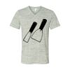 White Marble Unisex Jersey Short-Sleeve V-Neck T-Shirt Thumbnail