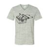 White Marble Unisex Jersey Short-Sleeve V-Neck T-Shirt Thumbnail