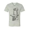 White Marble Unisex Jersey Short-Sleeve V-Neck T-Shirt Thumbnail