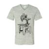 White Marble Unisex Jersey Short-Sleeve V-Neck T-Shirt Thumbnail