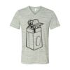 White Marble Unisex Jersey Short-Sleeve V-Neck T-Shirt Thumbnail
