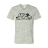 White Marble Unisex Jersey Short-Sleeve V-Neck T-Shirt Thumbnail