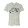 White Marble Unisex Jersey Short-Sleeve V-Neck T-Shirt Thumbnail