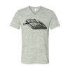 White Marble Unisex Jersey Short-Sleeve V-Neck T-Shirt Thumbnail