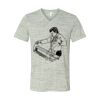 White Marble Unisex Jersey Short-Sleeve V-Neck T-Shirt Thumbnail