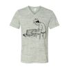 White Marble Unisex Jersey Short-Sleeve V-Neck T-Shirt Thumbnail