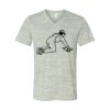 White Marble Unisex Jersey Short-Sleeve V-Neck T-Shirt Thumbnail