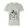 White Marble Unisex Jersey Short-Sleeve V-Neck T-Shirt Thumbnail