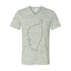 White Marble Unisex Jersey Short-Sleeve V-Neck T-Shirt Thumbnail
