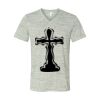 White Marble Unisex Jersey Short-Sleeve V-Neck T-Shirt Thumbnail
