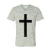 White Marble Unisex Jersey Short-Sleeve V-Neck T-Shirt Thumbnail