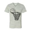 White Marble Unisex Jersey Short-Sleeve V-Neck T-Shirt Thumbnail
