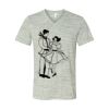 White Marble Unisex Jersey Short-Sleeve V-Neck T-Shirt Thumbnail