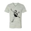 White Marble Unisex Jersey Short-Sleeve V-Neck T-Shirt Thumbnail