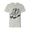 White Marble Unisex Jersey Short-Sleeve V-Neck T-Shirt Thumbnail