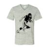 White Marble Unisex Jersey Short-Sleeve V-Neck T-Shirt Thumbnail