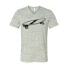 White Marble Unisex Jersey Short-Sleeve V-Neck T-Shirt Thumbnail