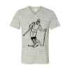 White Marble Unisex Jersey Short-Sleeve V-Neck T-Shirt Thumbnail