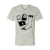 White Marble Unisex Jersey Short-Sleeve V-Neck T-Shirt Thumbnail