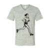 White Marble Unisex Jersey Short-Sleeve V-Neck T-Shirt Thumbnail