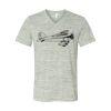 White Marble Unisex Jersey Short-Sleeve V-Neck T-Shirt Thumbnail
