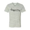 White Marble Unisex Jersey Short-Sleeve V-Neck T-Shirt Thumbnail