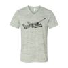 White Marble Unisex Jersey Short-Sleeve V-Neck T-Shirt Thumbnail