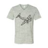 White Marble Unisex Jersey Short-Sleeve V-Neck T-Shirt Thumbnail