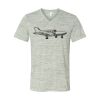 White Marble Unisex Jersey Short-Sleeve V-Neck T-Shirt Thumbnail