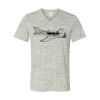 White Marble Unisex Jersey Short-Sleeve V-Neck T-Shirt Thumbnail