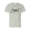 White Marble Unisex Jersey Short-Sleeve V-Neck T-Shirt Thumbnail