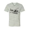 White Marble Unisex Jersey Short-Sleeve V-Neck T-Shirt Thumbnail