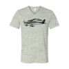 White Marble Unisex Jersey Short-Sleeve V-Neck T-Shirt Thumbnail