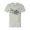 White Marble Unisex Jersey Short-Sleeve V-Neck T-Shirt Thumbnail