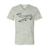 White Marble Unisex Jersey Short-Sleeve V-Neck T-Shirt Thumbnail