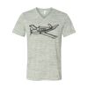 White Marble Unisex Jersey Short-Sleeve V-Neck T-Shirt Thumbnail