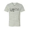 White Marble Unisex Jersey Short-Sleeve V-Neck T-Shirt Thumbnail